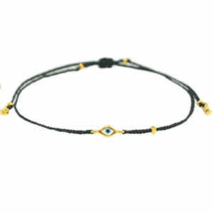 Black Evil Eye String Bracelet by Tai Fine at Moondance Jewelry Gallery