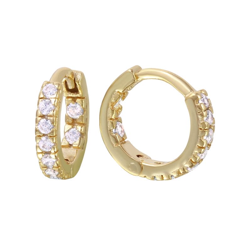 Cubic Zirconia Huggies Inside Out