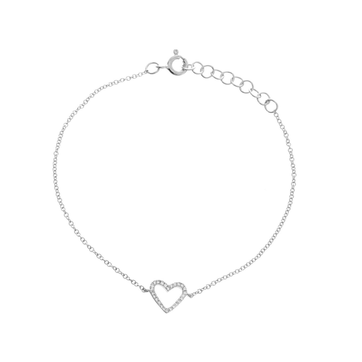 open heart diamond bracelet