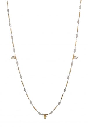 Gray Diamond Briolette Necklace