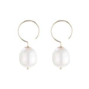 Baroque Pearl Swing Hoop Earrings by Ariel Gordon Jewelry at Moondance Jewelry